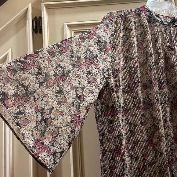 ZARA SHEER FLORAL FLOEY OVERSIZED MINI DRESS M - Picture 3 of 6